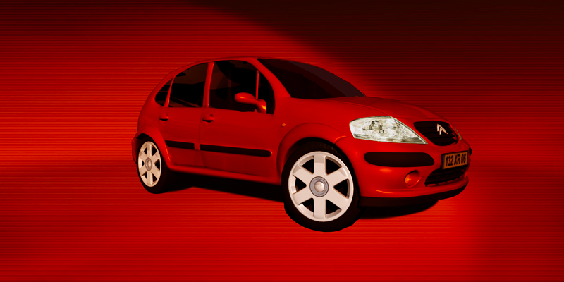 Citroen C3 réalisée en 3D sous MAYA