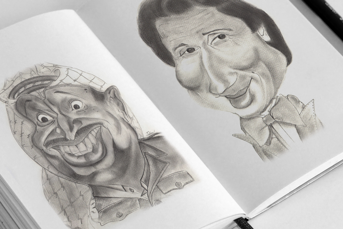 Caricature Michel Drucker